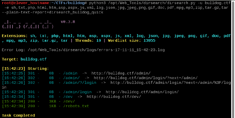 A3 – quick dirsearch